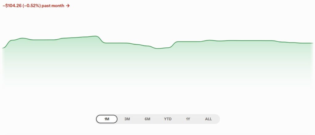 December 2025 portfolio chart showing correction